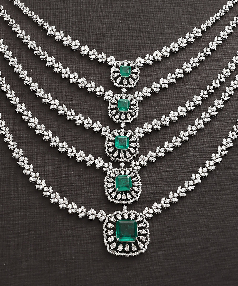 Vaman_Handcrafted_Pure_Silver_Necklace_With_Semi_Precious_Stones_WeaverStory_03