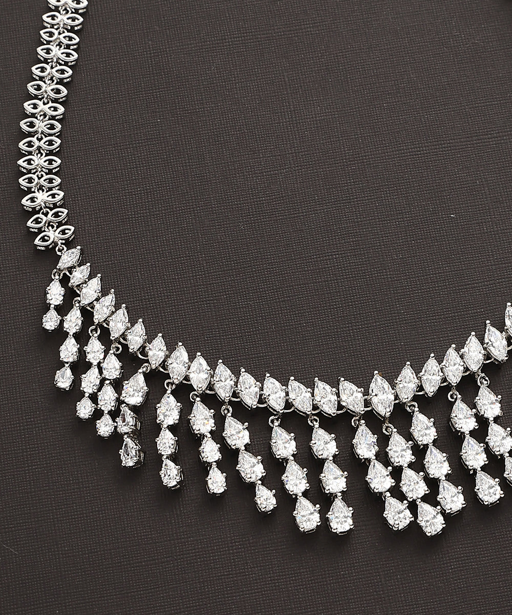 Gaurang_Handcrafted_Pure_Silver_Necklace_With_Semi_Precious_Stones_WeaverStory_03