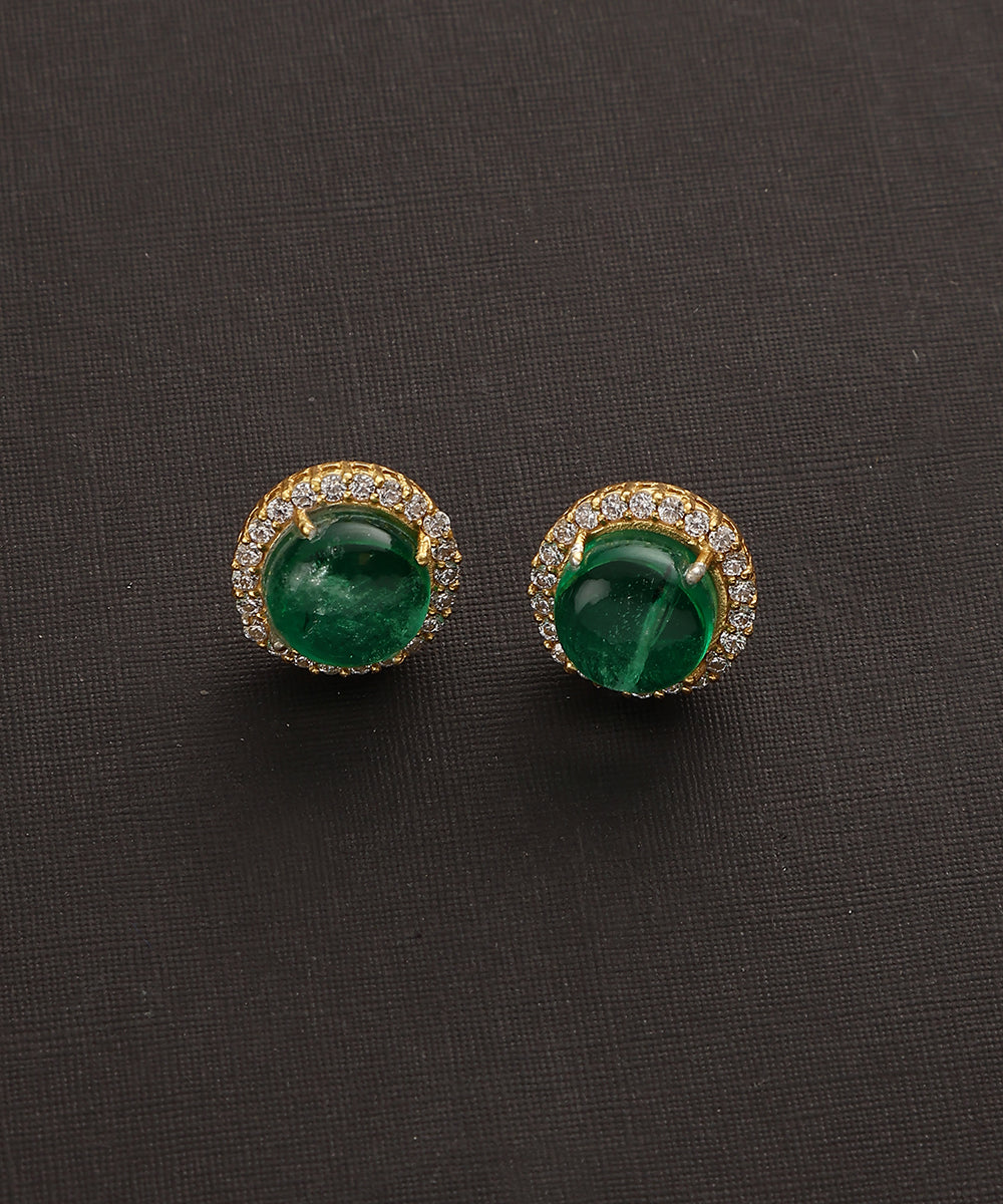 Girish_Handcrafted_Pure_Silver_Earrings_With_Semi_Precious_Stones_WeaverStory_02