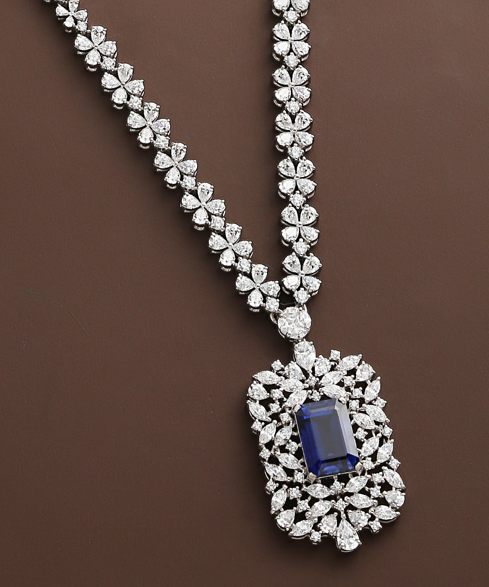 Neelam_Pure_Silver_Necklace_Handcrafted_With_Swarovski_WeaverStory_03