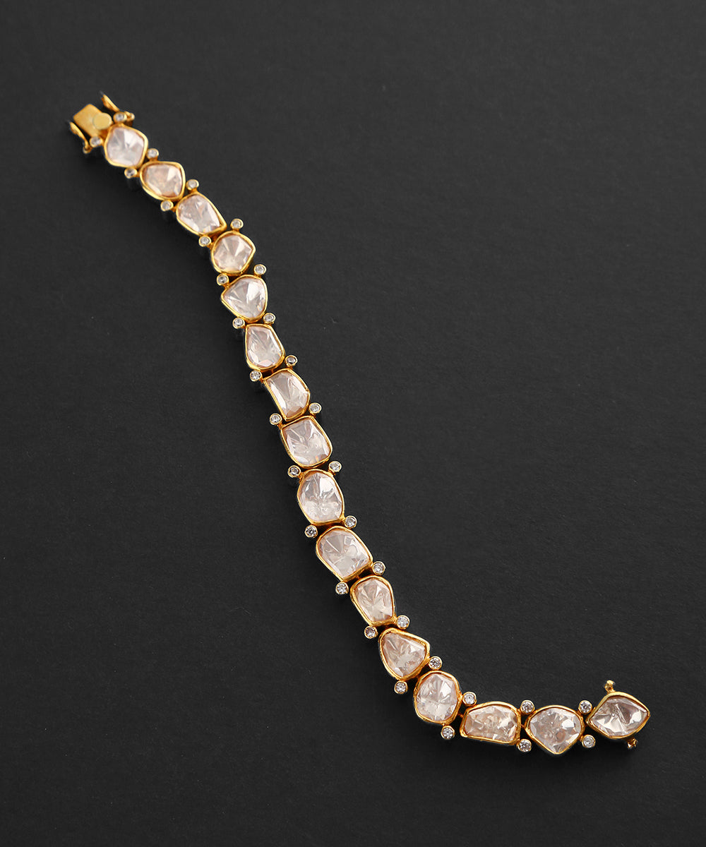 Inaya_Moissanite_Polki_Bracelet_in_Pure_Silver_WeaverStory_02