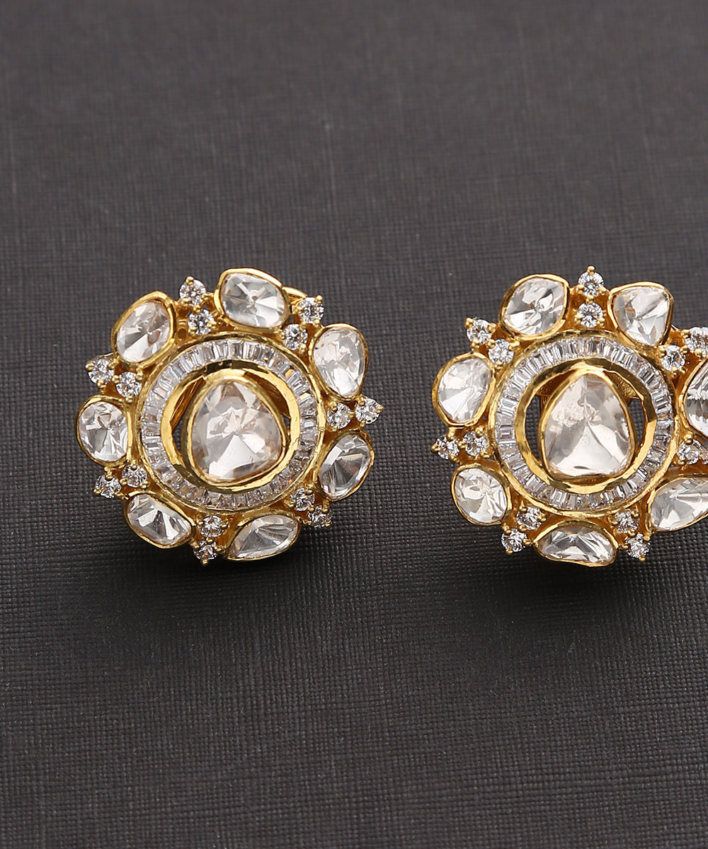 Farnaaz_Earrings_Handcrafted_In_Pure_Silver_With_Moissanite_Polki_WeaverStory_03