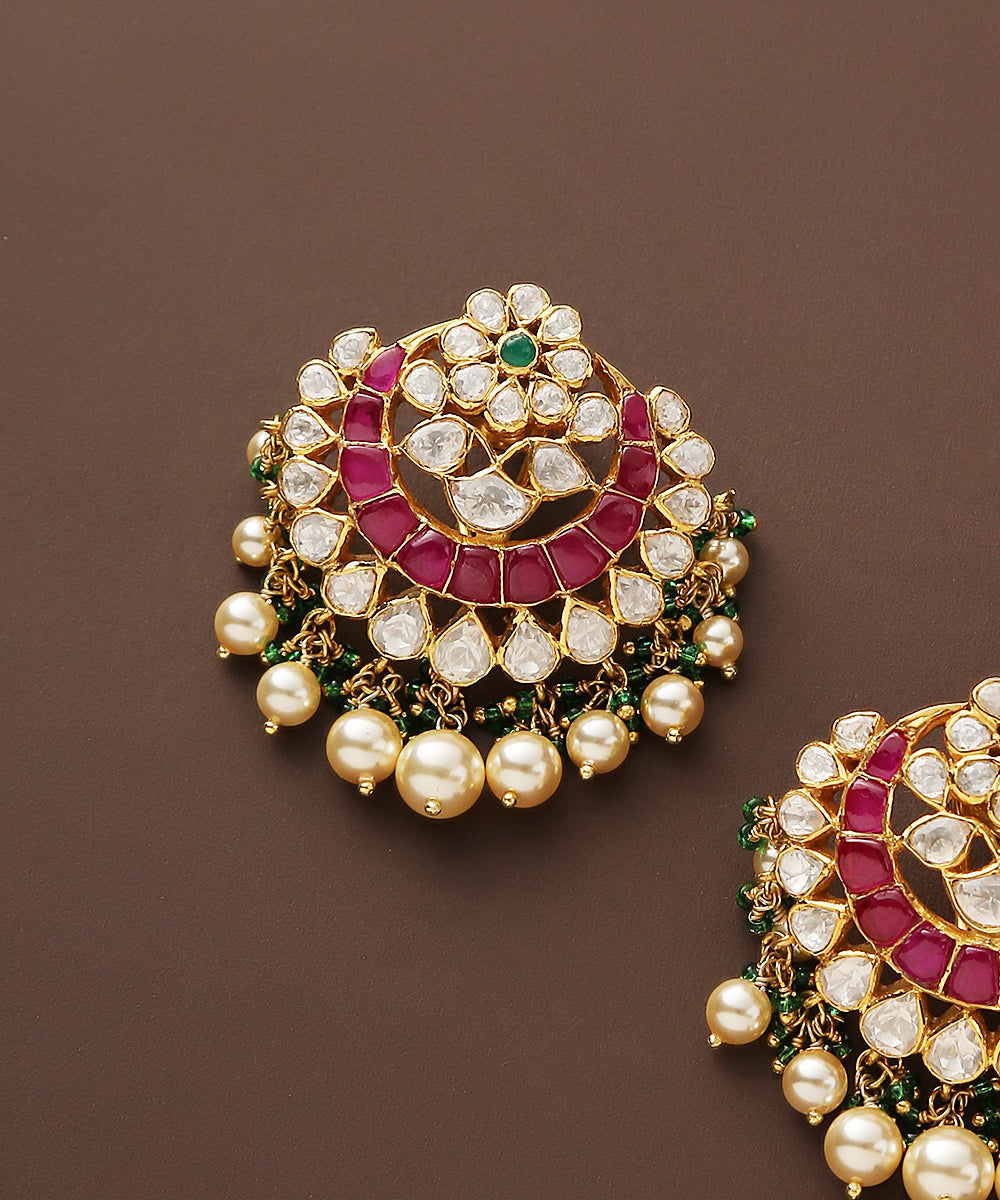 Naz_Ruby_And_Moissanite_Polki_Pure_Silver_Earrings_WeaverStory_03