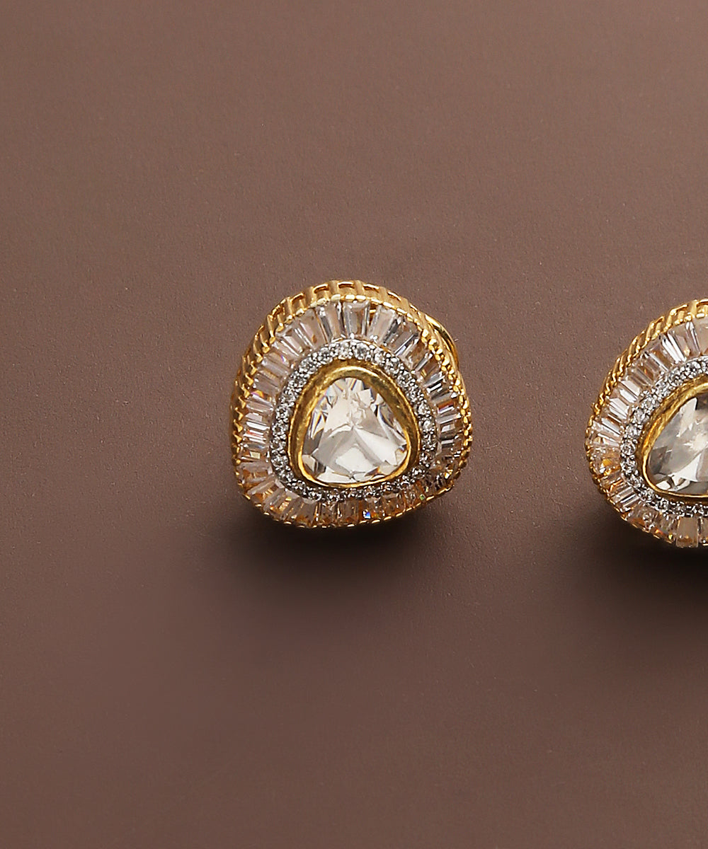 Midhat_Moissanite_Polki_Studs_Handcrafted_In_Pure_Silver_WeaverStory_03