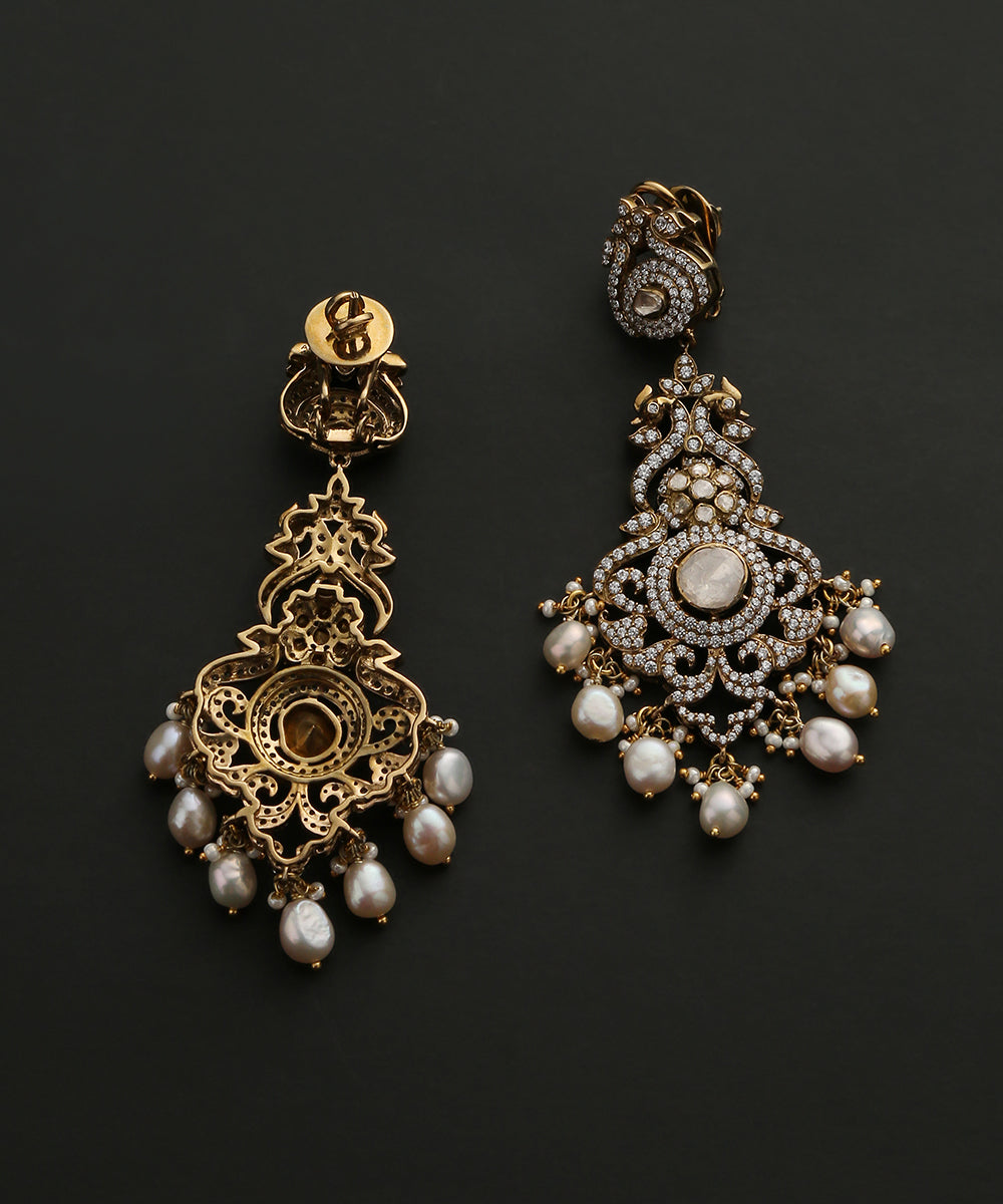 Yusra_Handcrafted_Pure_Silver_Earrings_With_Stones_And_Pearls_WeaverStory_03