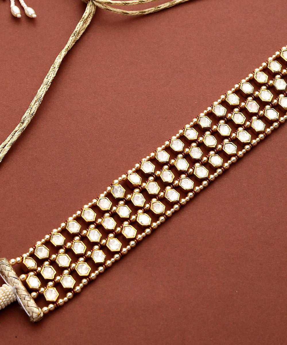 Hemal_Handcrafted_Necklace_with_Moissanite_Polki_and_Pure_Silver_WeaverStory_03