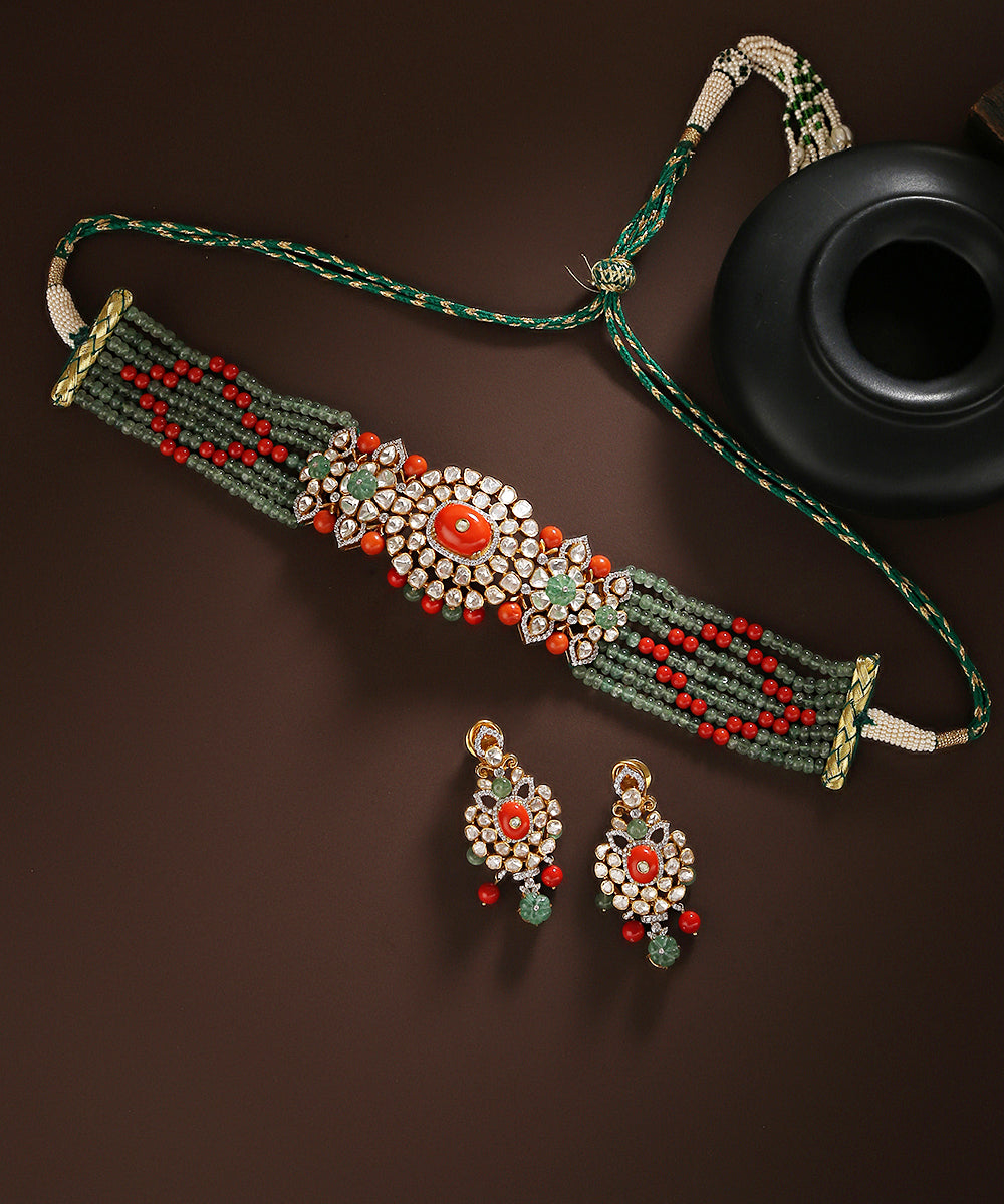 Abyan_Moissanite_Polki_Multicolor_Necklace_Set_In_Pure_Silver_WeaverStory_01