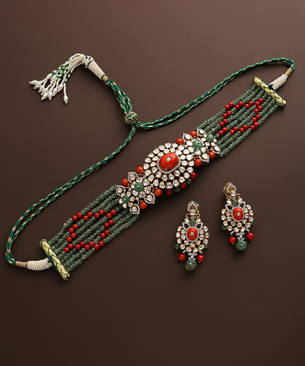 Abyan_Moissanite_Polki_Multicolor_Necklace_Set_In_Pure_Silver_WeaverStory_02