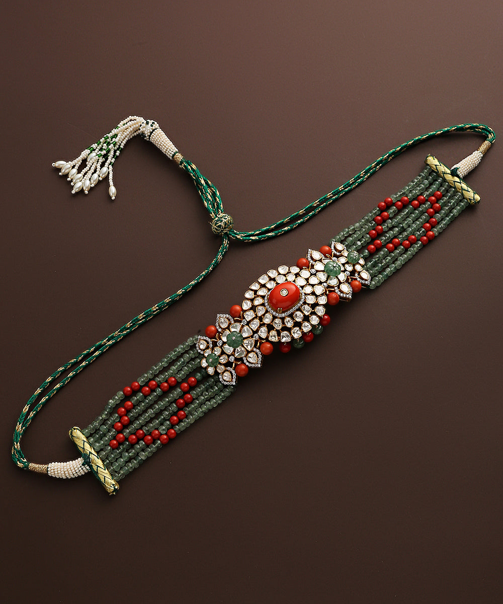 Abyan_Moissanite_Polki_Multicolor_Necklace_Set_In_Pure_Silver_WeaverStory_03