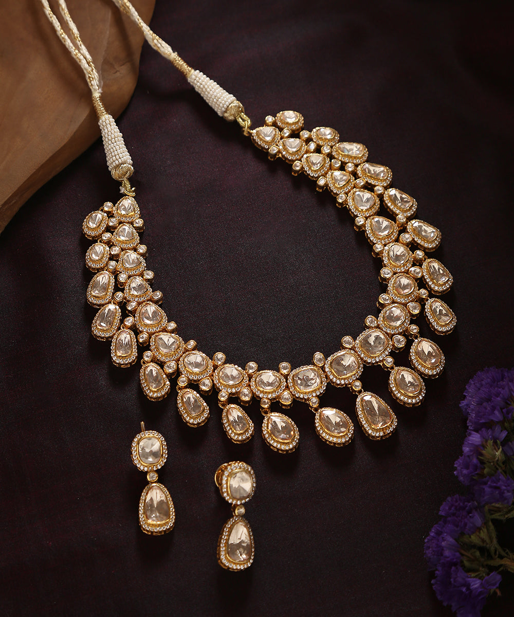 Anamta_Necklace_Set_With_Moissanite_Polki_And_Swarovski_Handcrafted_in_Pure_Silver_WeaverStory_01