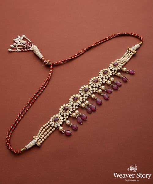 Geetika_Pure_Silver_Moissanite_Polki_Necklace_Set_WeaverStory_03