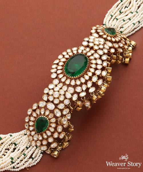 Sukanya_Pure_Silver_Choker_Set_with_Moissanite_Polki_WeaverStory_05