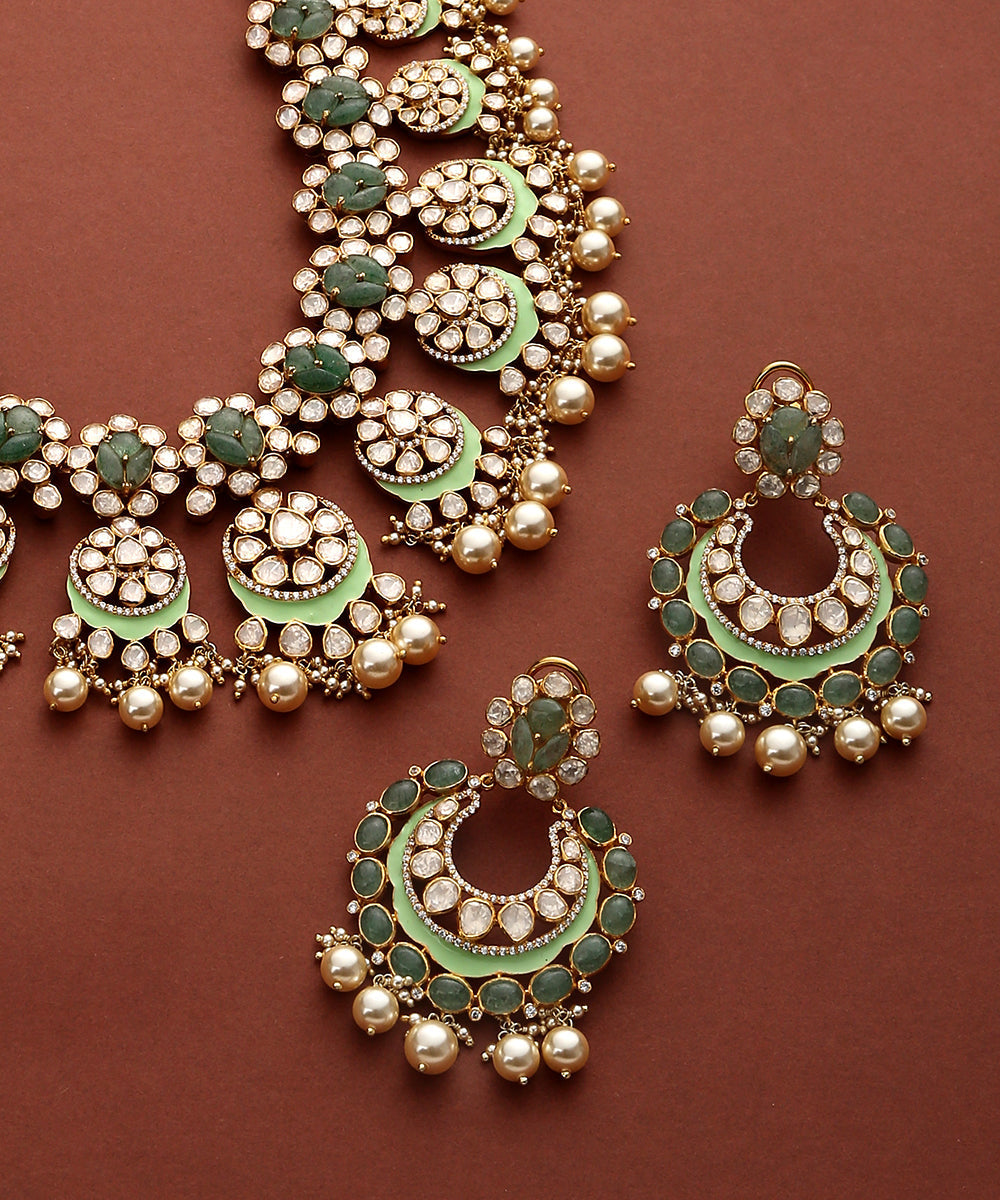 Shailja_Polki_Necklace_Set_with_Pure_Silver_WeaverStory_05