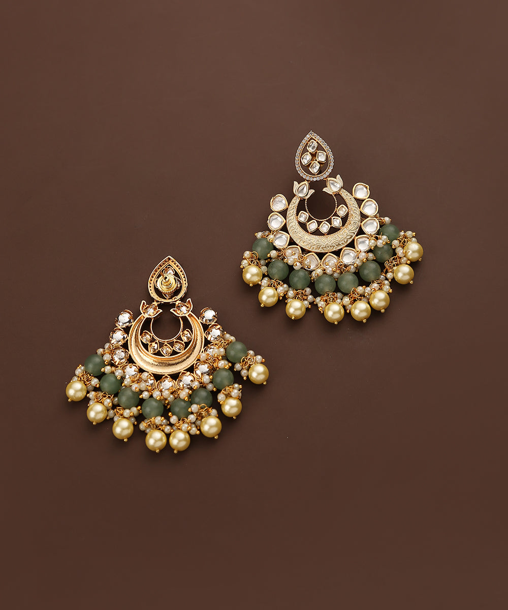 Dilruba_Handcrafted _Earrings_With_Moissanite_Kundan_And_Pearls_WeaverStory_03