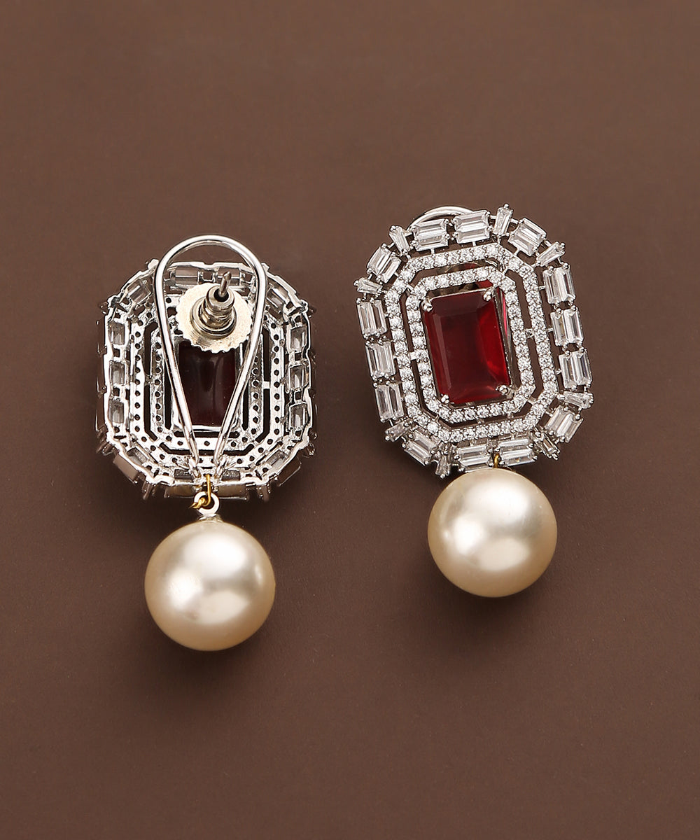 Ifra_Handcrafted_Earrings_with_Ruby_And_Pearls_WeaverStory_03
