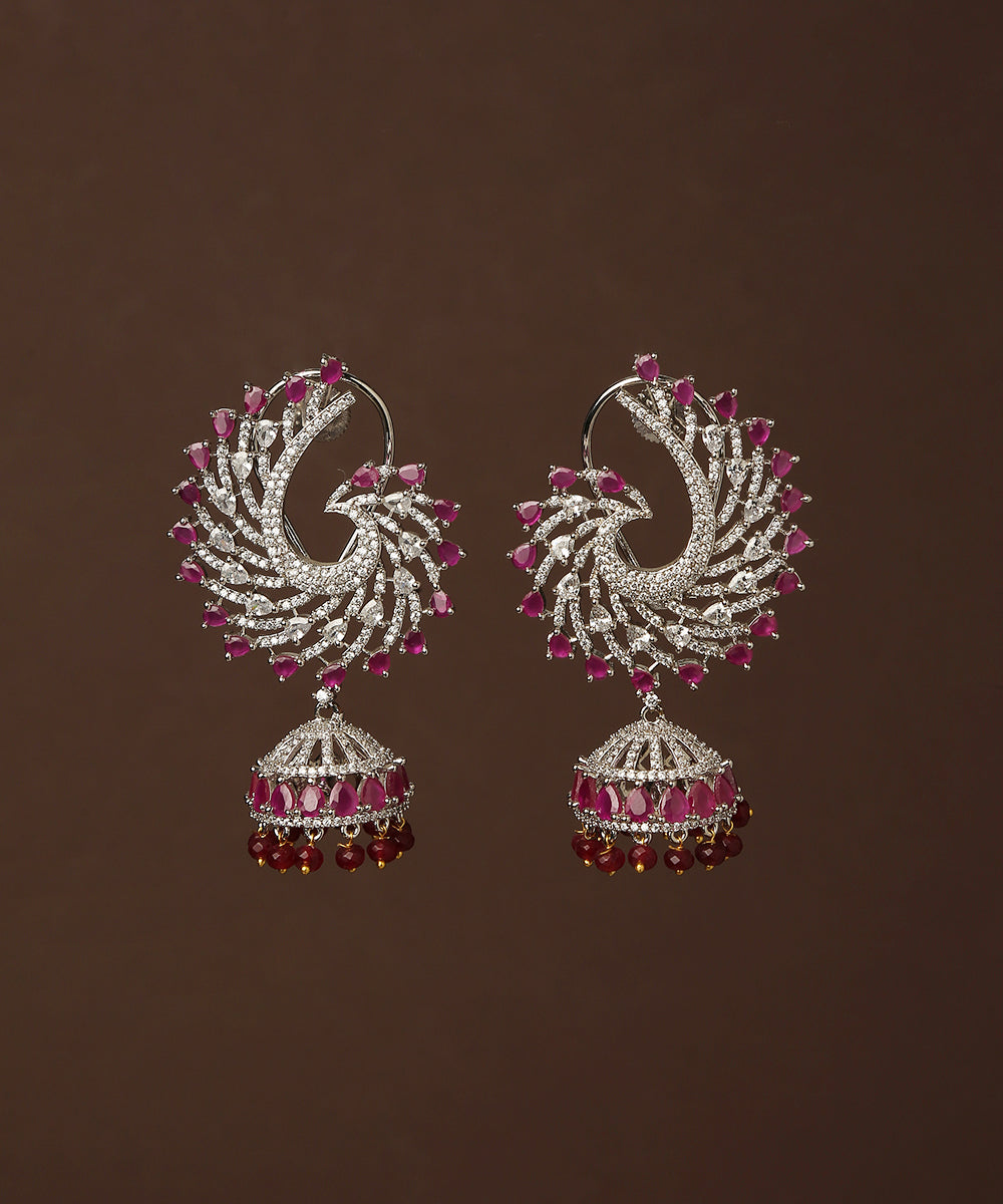 Iram_Handcrafted_Earrings_with_Ruby_And_Studs_WeaverStory_02