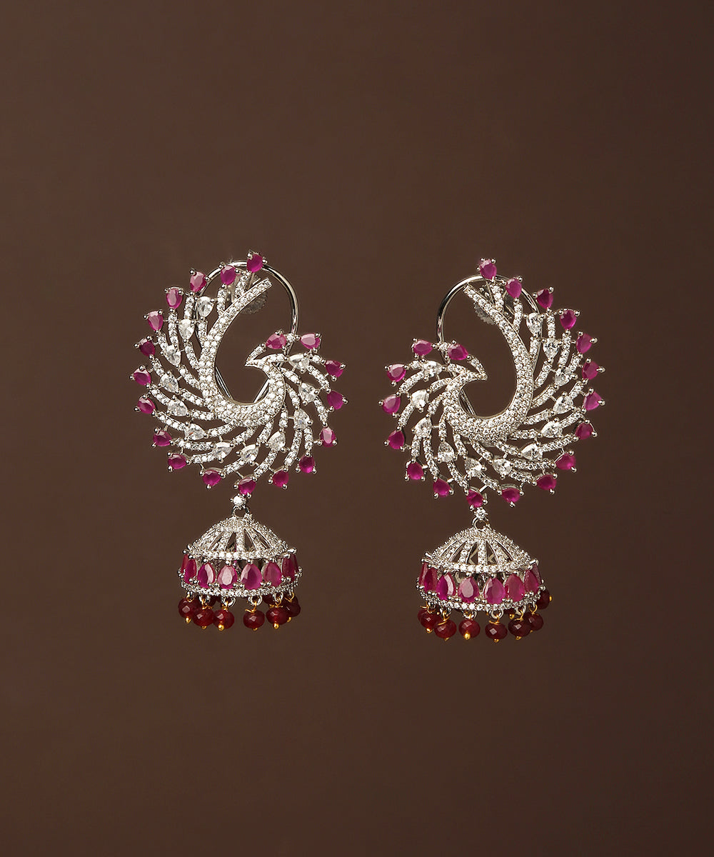 Iram_Handcrafted_Earrings_with_Ruby_And_Studs_WeaverStory_03