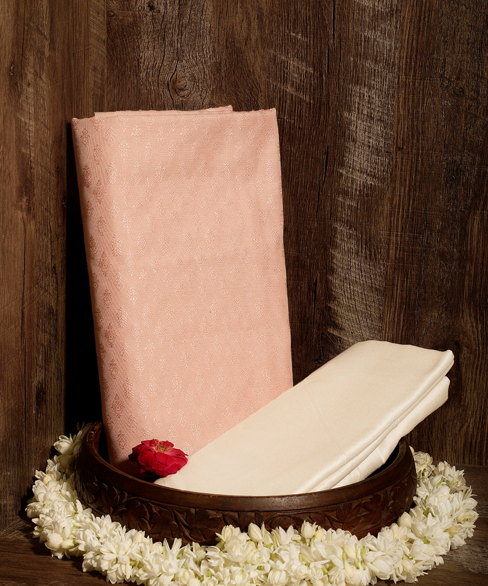 Handloom_Blush_Pink_Menswear_Satin_Silk_Tanchoi_Kurta_And_Cotton_Silk_Pants_Fabric_WeaverStory_01