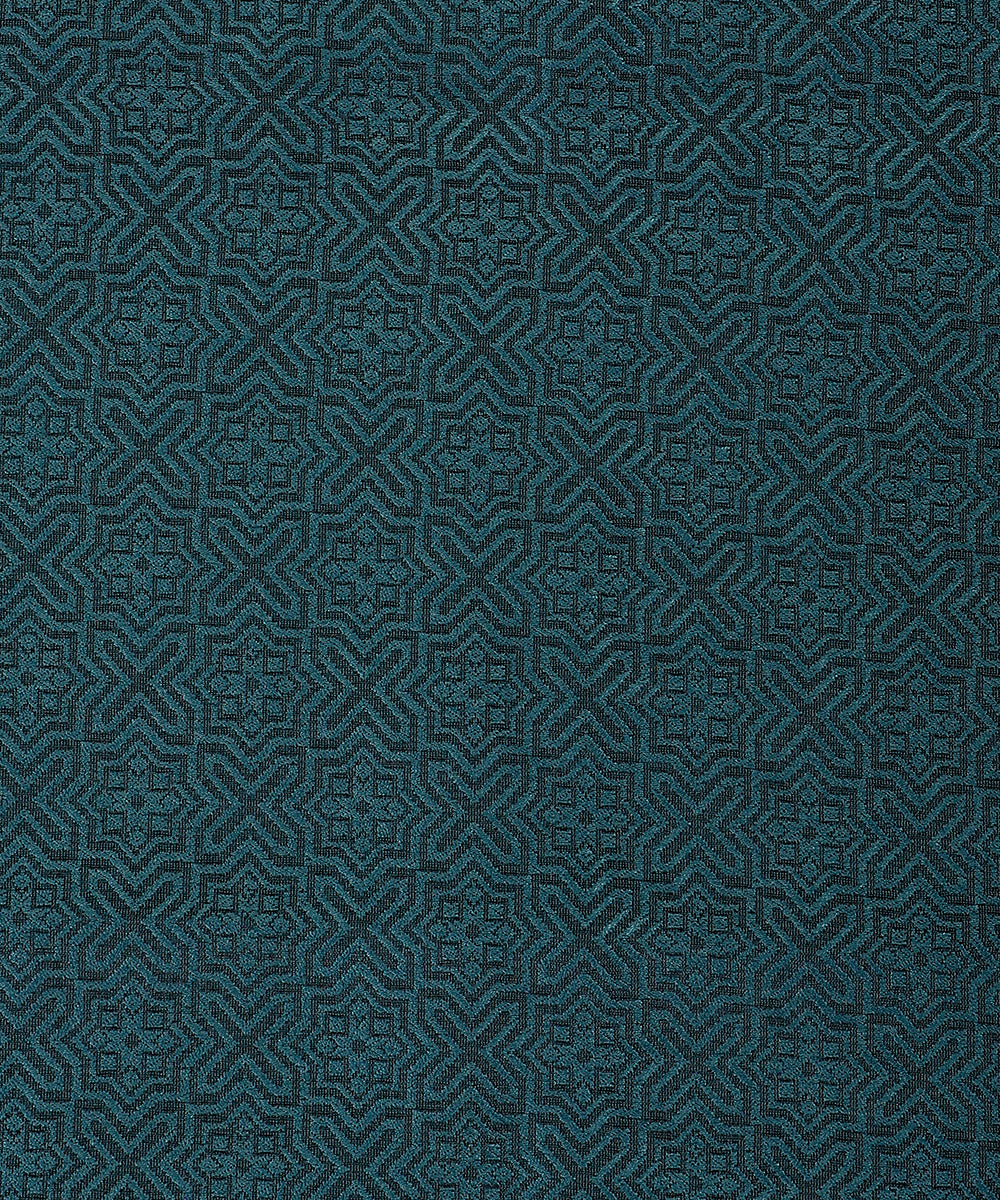 Deep_Sea_Blue_Handloom_Menswear_Satin_Silk_Tanchoi_Kurta_And_Cotton_Silk_Pants_Fabric_WeaverStory_03