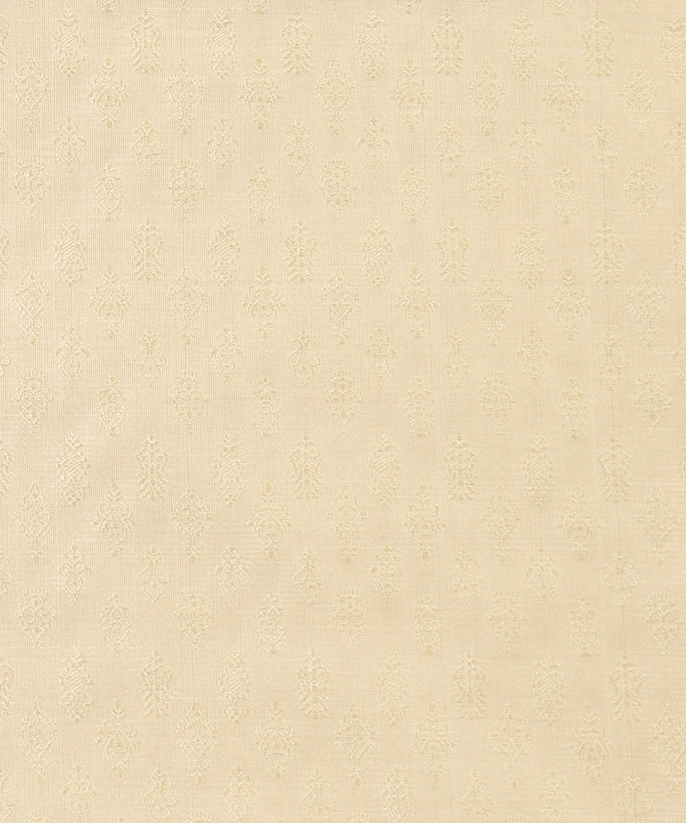 Cream_Handloom_Menswear_Satin_Silk_Tanchoi_Kurta_And_Cotton_Silk_Pants_Fabric_WeaverStory_03