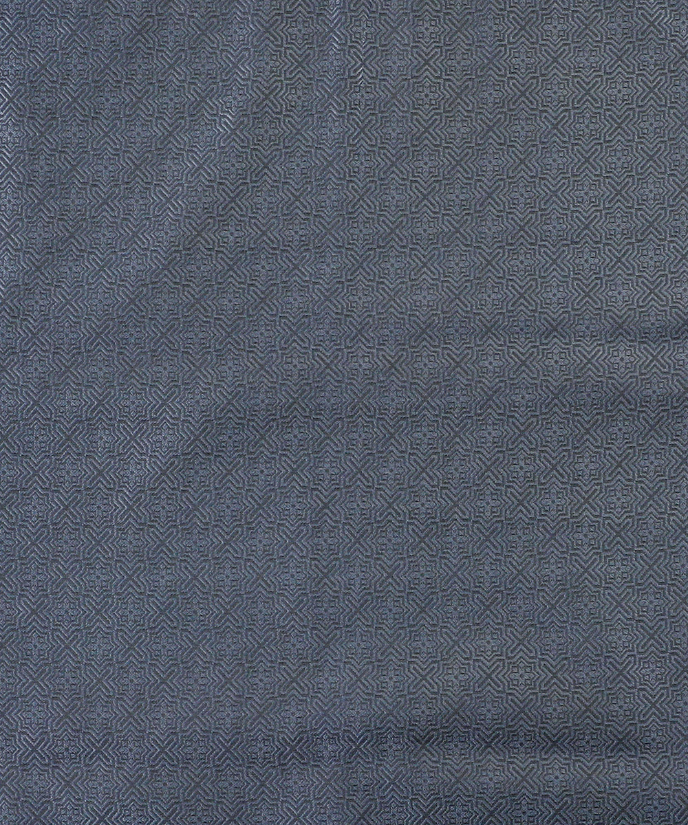Dark_Blue_Handloom_Menswear_Satin_Silk_Kurta_And_Cotton_Silk_Pants_Fabric_WeaverStory_02