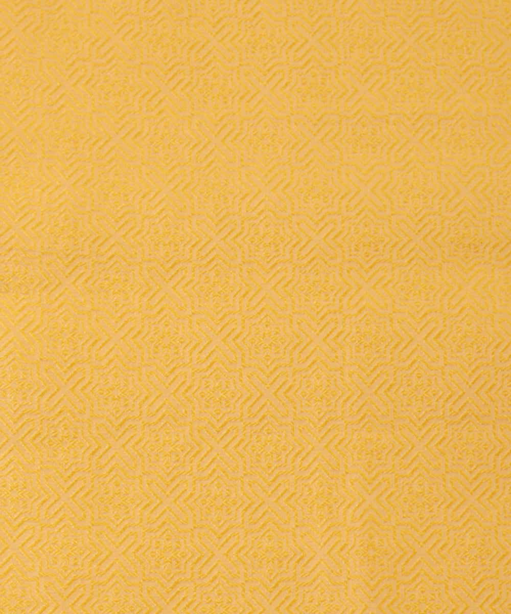 Handloom_Yellow_Menswear_Satin_Silk_Tanchoi_Kurta_And_Cotton_Silk_Pants_Fabric_WeaverStory_02