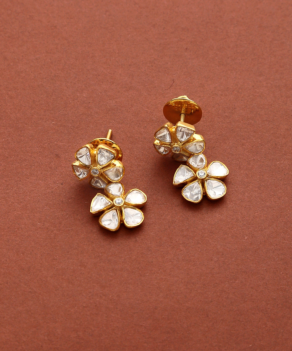 Dilnaaz_Moissanite_Polki_Pure_Silver_Handcrafted_Earring_WeaverStory_02