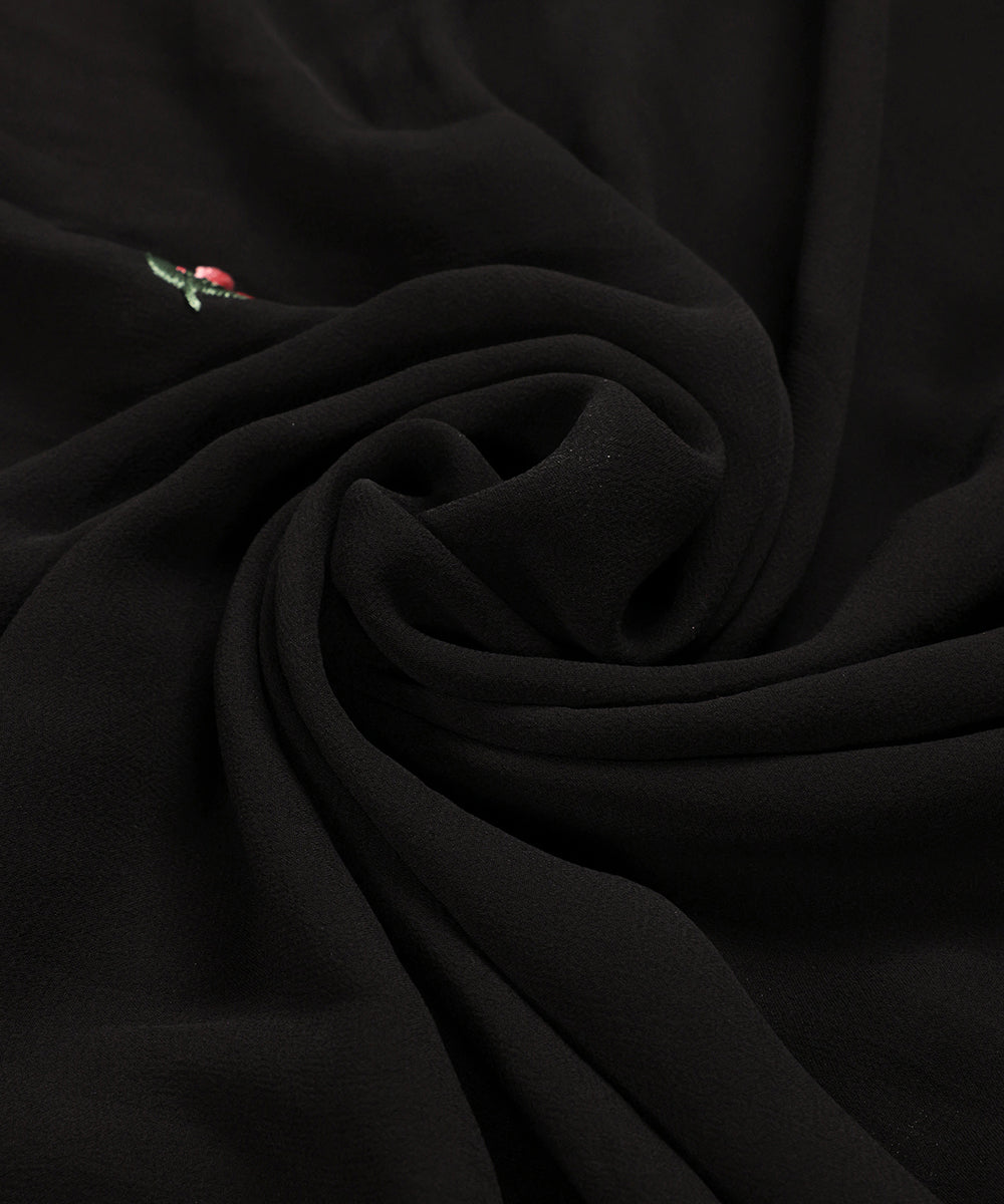 Black_Handloom_Georgette_Parsi_Gara_Dupatta_With_Embroidered_Floral_Lily_Border_WeaverStory_06