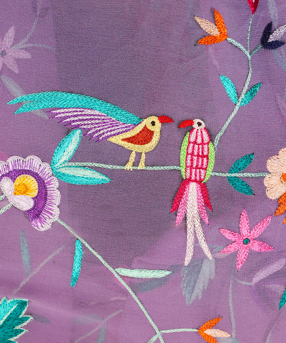 Move_Handloom_Georgette_Parsi_Gara_Stole_With_All_Over_Embroidered_Floral_Jaal_And_Bird_Motifs_WeaverStory_05
