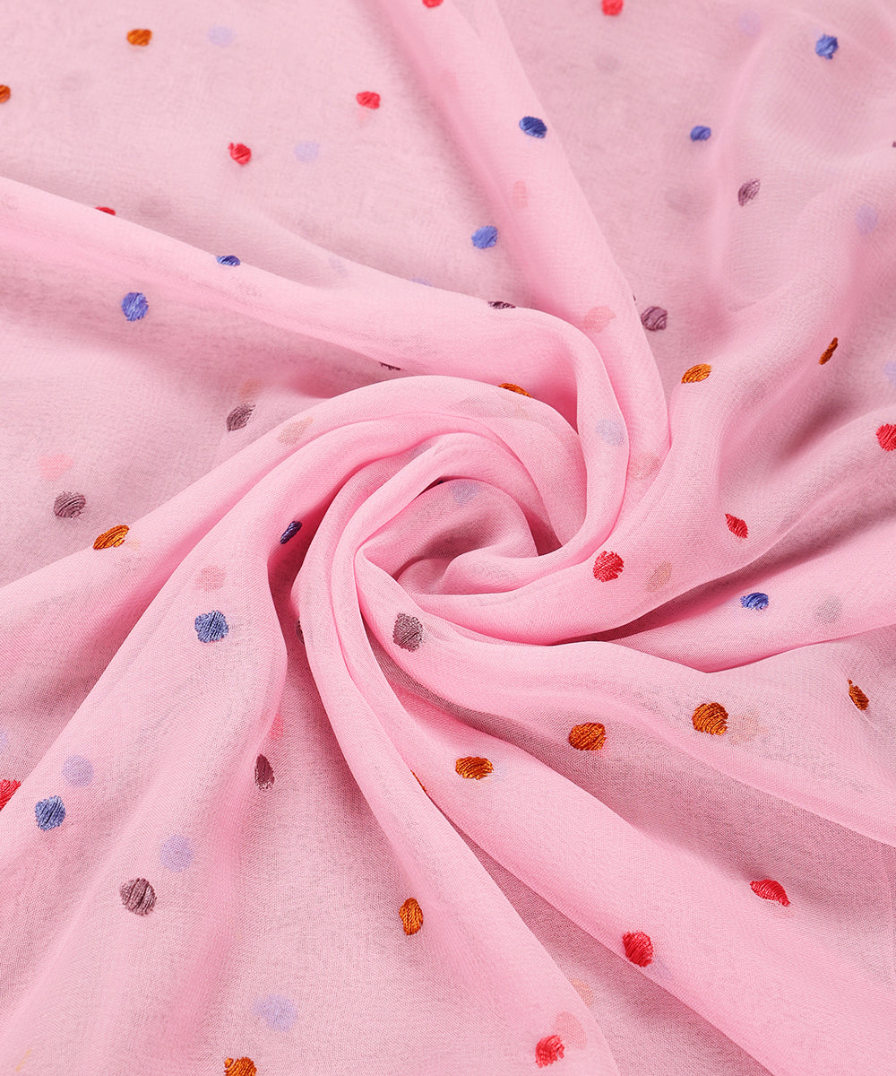 Pink_Handloom_Georgette_Parsi_Gara_Dupatta_With_Embroidered_Multicoloured_Rose_Border_WeaverStory_06