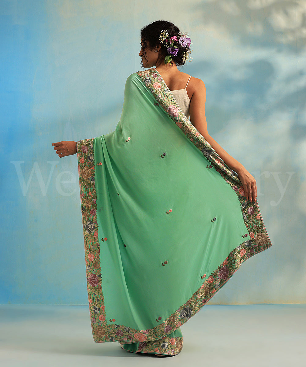 Sea_Green_Handloom_Georgette_Parsi_Gara_Saree_With_Pastel_Rose_Border_WeaverStory_03