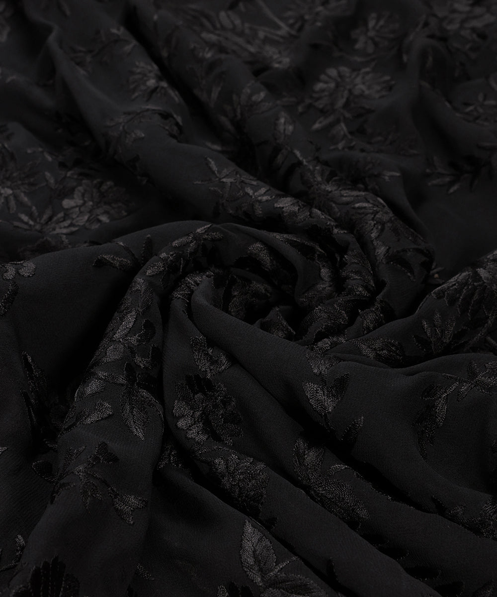 Black_Handloom_Georgette_Parsi_Gara_Dupatta_With_Embroidered_Floral_Jaal_And_Bird_Motifs_Border_WeaverStory_06