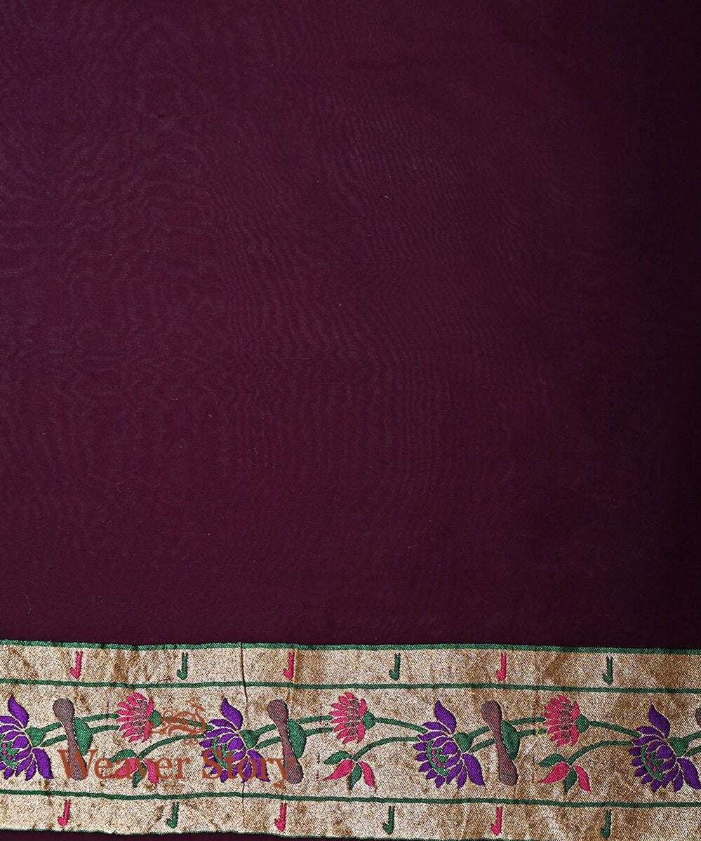 Wine_Handloom_Banarasi_Georgette_Patola_Saree_WeaverStory_05