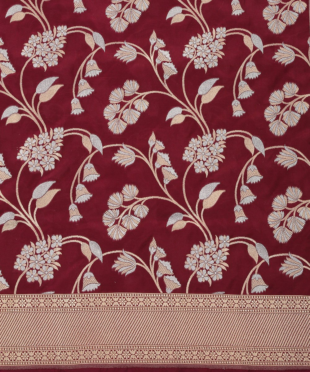 Wine_Handloom_Cutwork_Jangla_Banarasi_Dupatta_in_Pure_Katan_Silk_WeaverStory_03