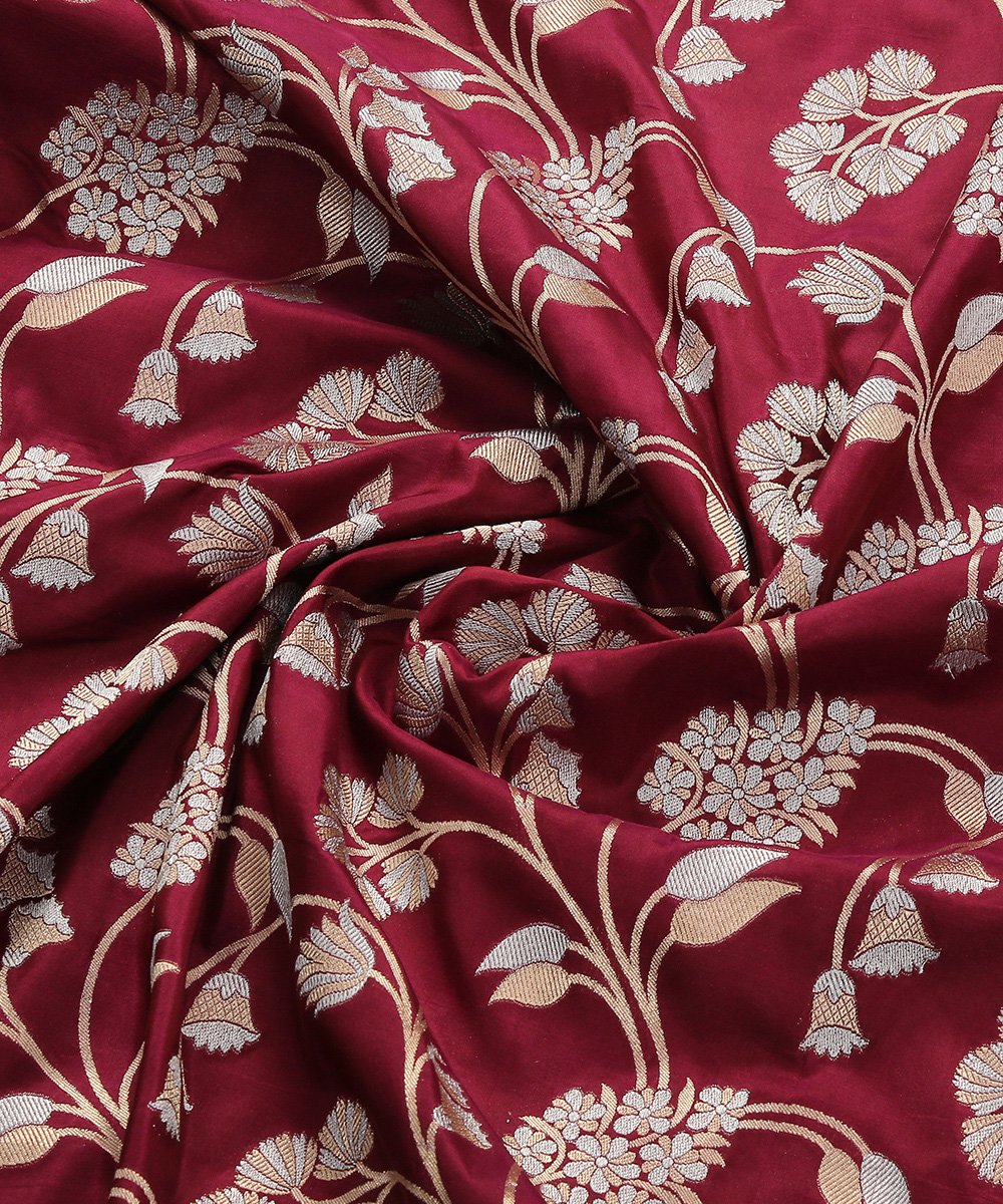 Wine_Handloom_Cutwork_Jangla_Banarasi_Dupatta_in_Pure_Katan_Silk_WeaverStory_06