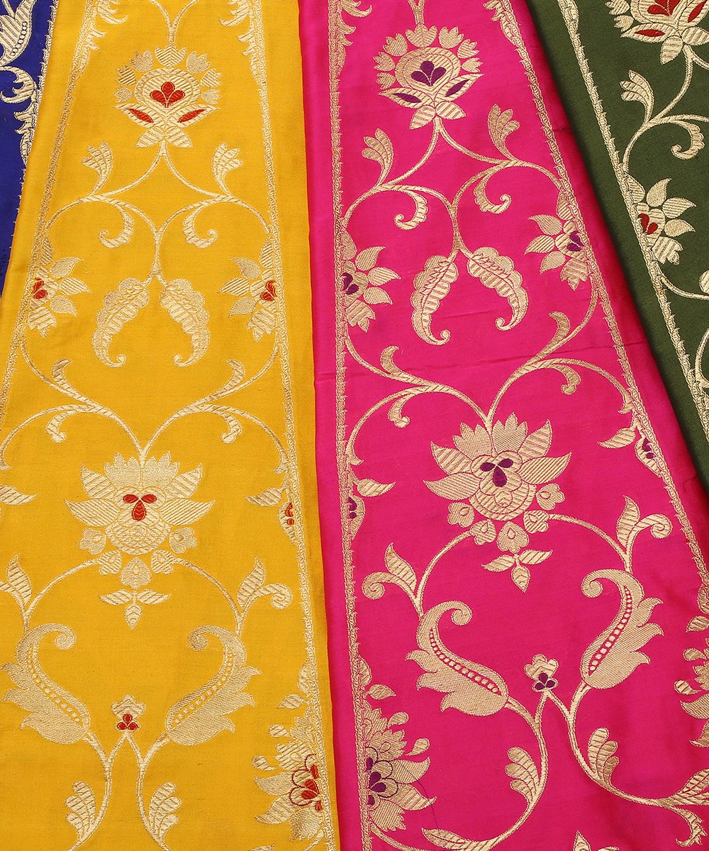 Multicolor_Handloom_Rangkaat_Katan_Silk_Kadhwa_Banarasi_Lehenga_WeaverStory_05