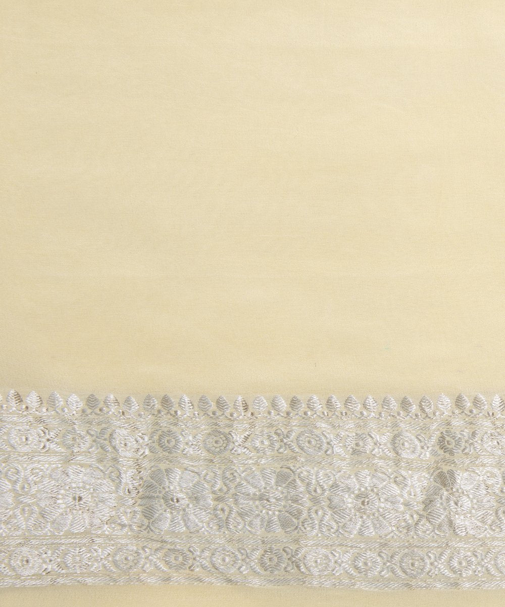 Yellow_Shaded_Handloom_Kadhwa_Booti_Pure_Georgette_Banarasi_Saree_WeaverStory_05