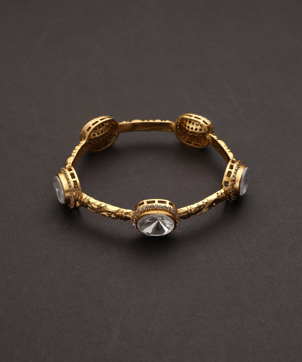 Tarangi_Handcrafted_Bangle_With_Polki_Stones_WeaverStory_03