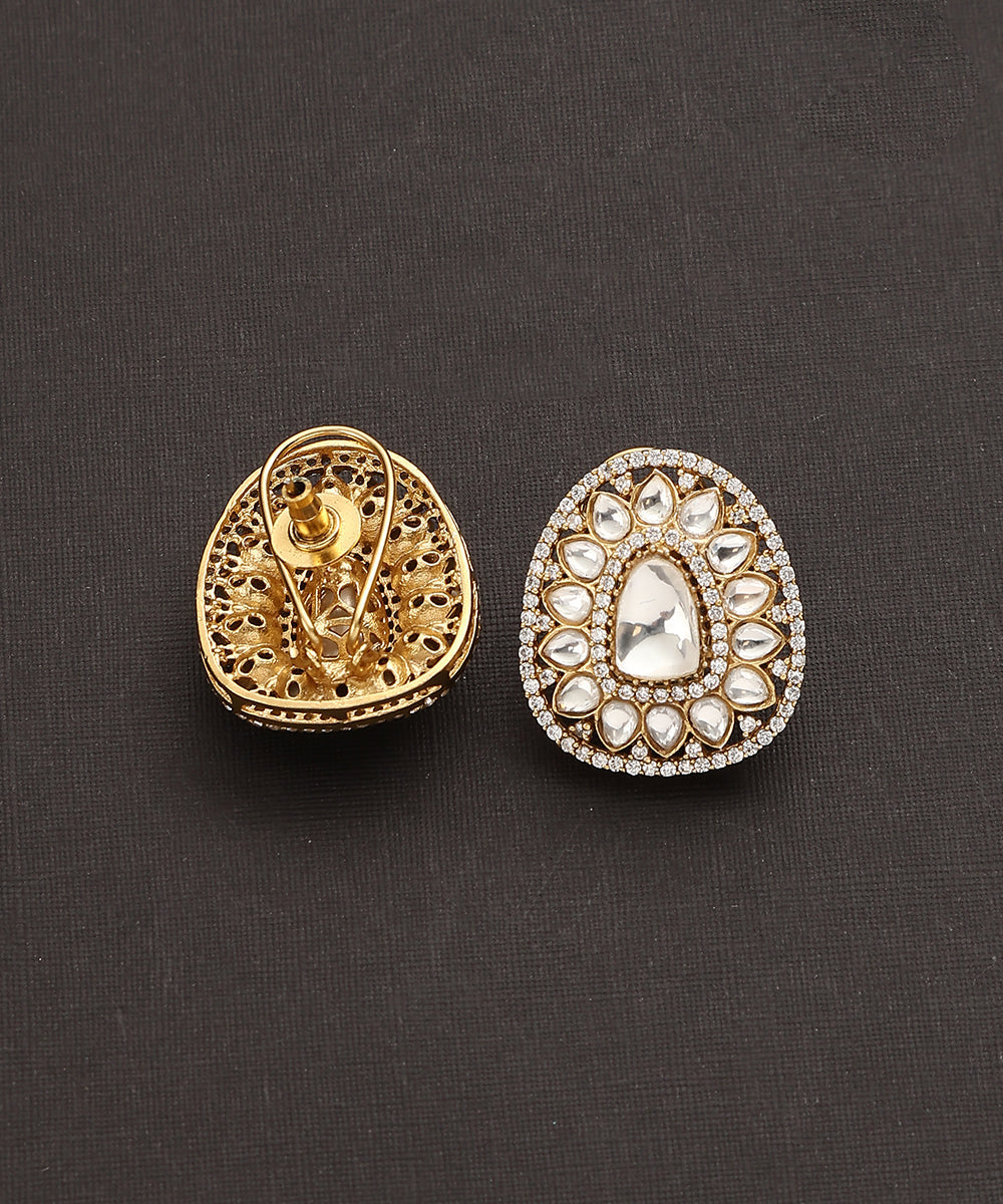 Joti_Handcrafted_White_Moissanite_Polki_Pear_Studs__WeaverStory_03