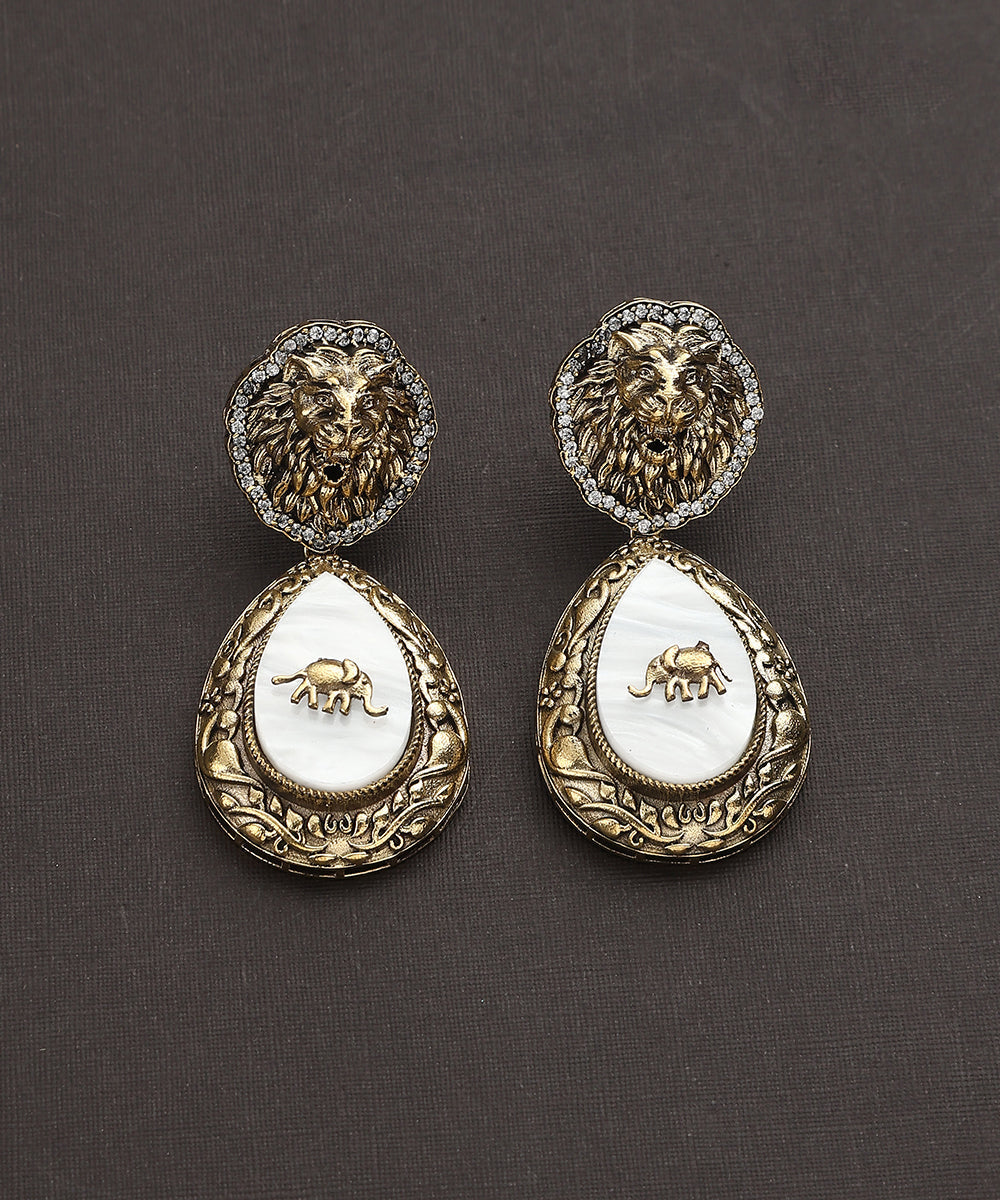 Ongkar_Handcrafted_Earrings_With_Elephant_Motifs_WeaverStory_02
