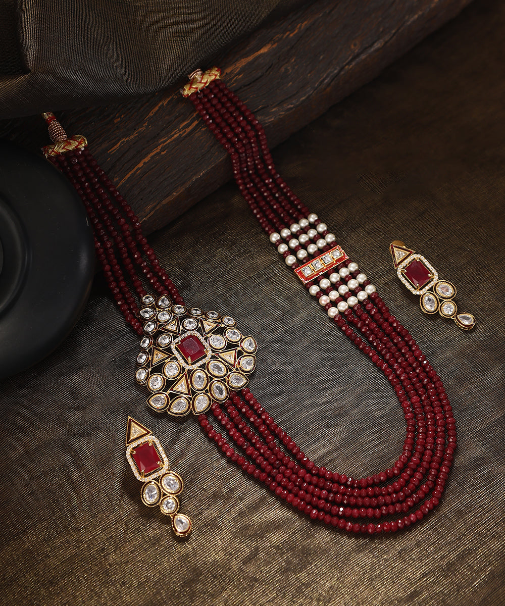 Shanay_Handcrafted_Necklace_Set_With_Ruby_WeaverStory_01