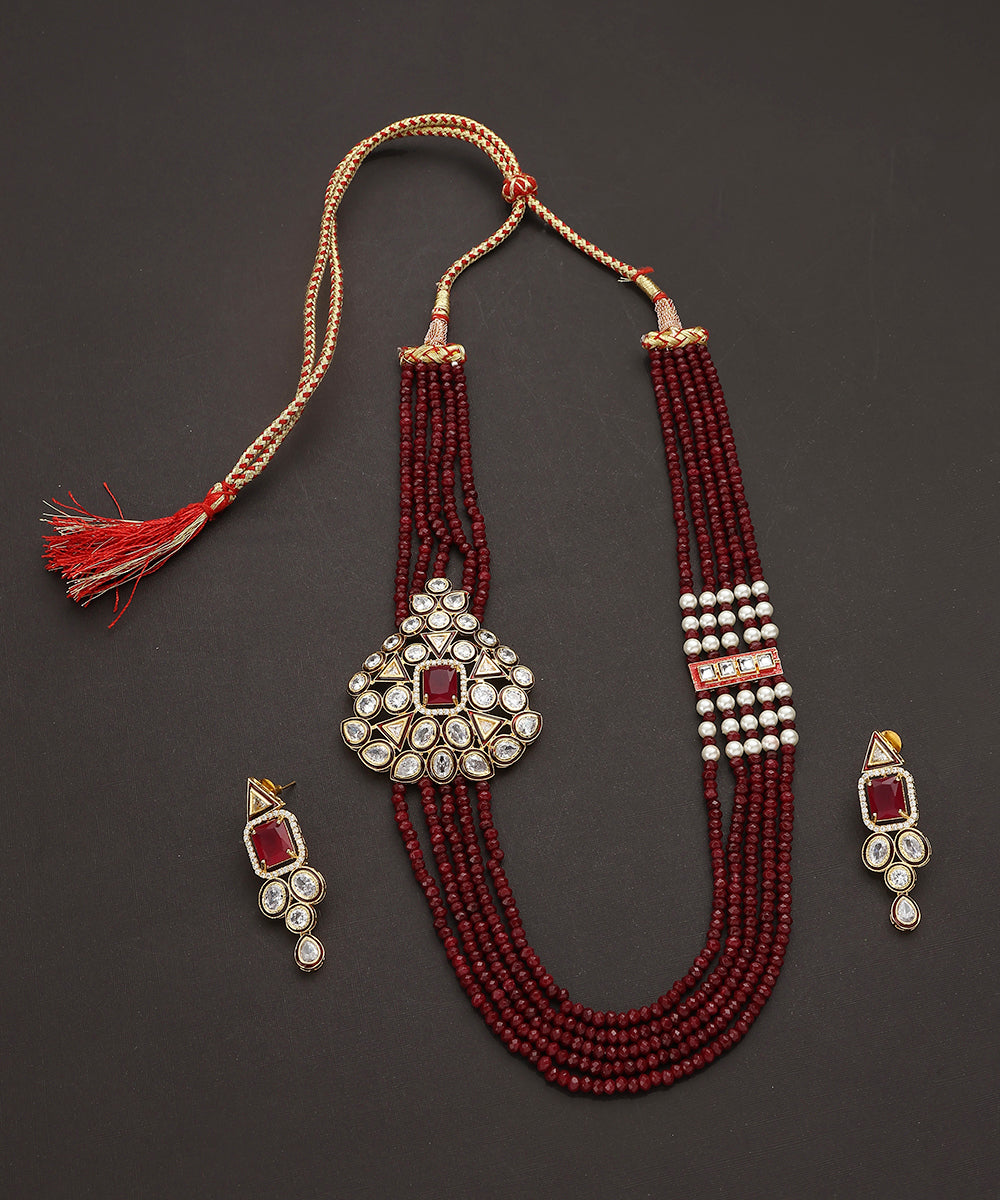 Shanay_Handcrafted_Necklace_Set_With_Ruby_WeaverStory_02