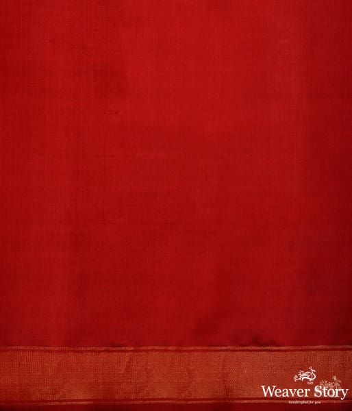 Pure_silk_Gujarat_Patola_saree_in_emerald_green_and_red_with_horse,_swan_and_fish_motifs_WeaverStory_05