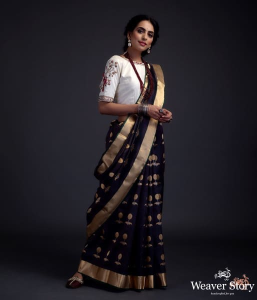Purple_and_green_dual_tone_chanderi_silk_saree_with_gold_and_silver_zari_floral_motifs_WeaverStory_03