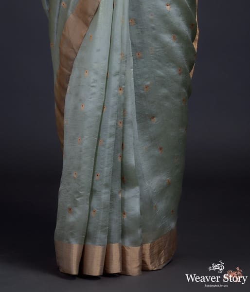 Sage_green_chanderi_silk_saree_with_small_floral_motifs_WeaverStory_04