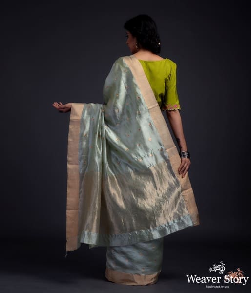 Sage_green_chanderi_silk_saree_with_small_floral_motifs_WeaverStory_03