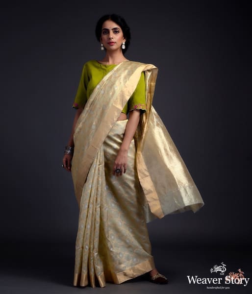 Pistachio_green_chanderi_silk_jangla_WeaverStory_02
