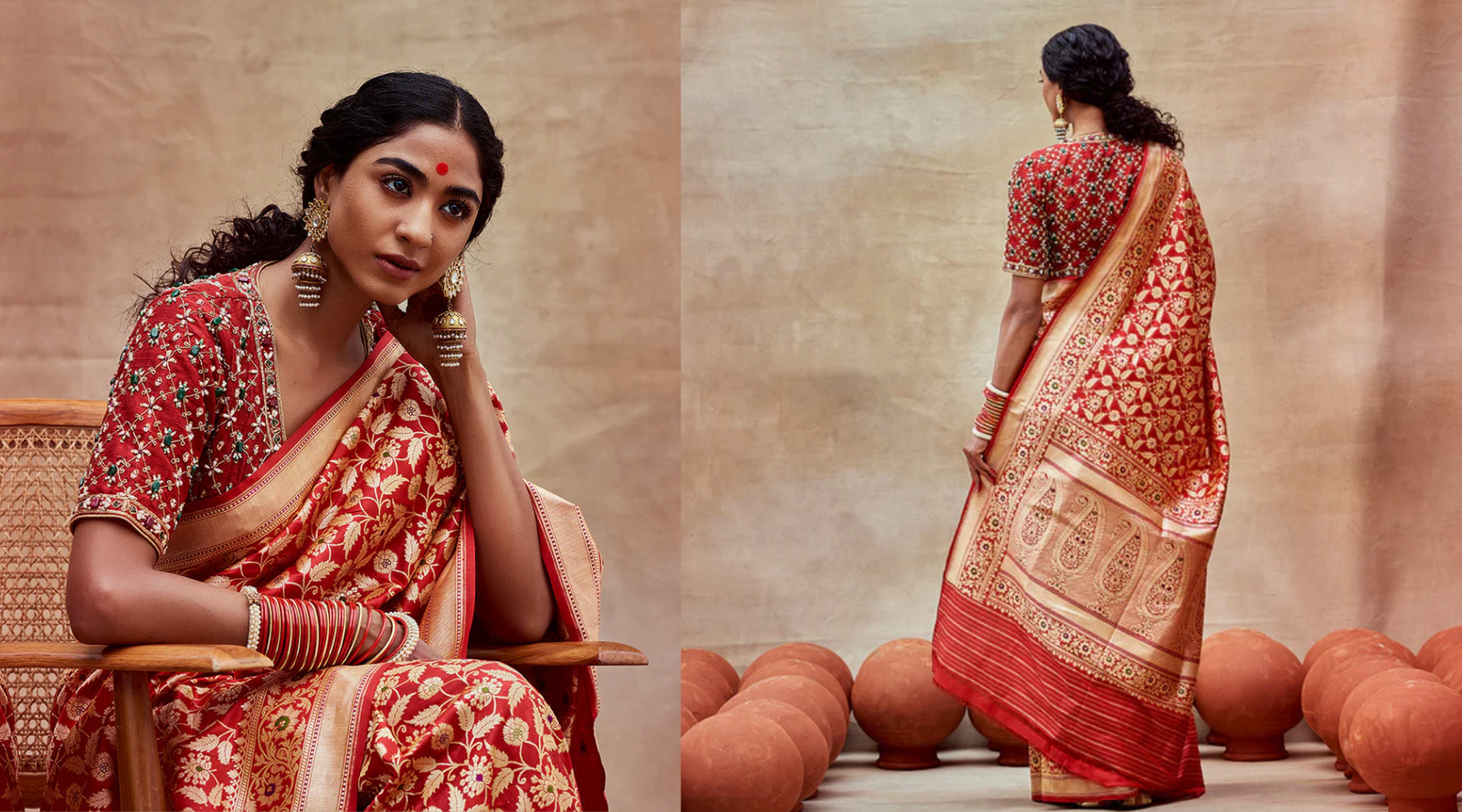 Classic Red Banarasi Sarees for Weddings