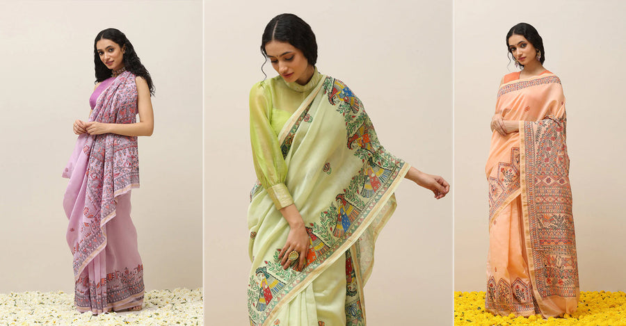 A Complete Guide to Madhubani Saree: The Timeless Art of Mithila on Fabric