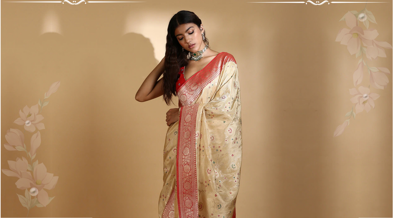 Explore the beauty of Tissue Silk: A collection of gorgeous sarees by WeaverStory 